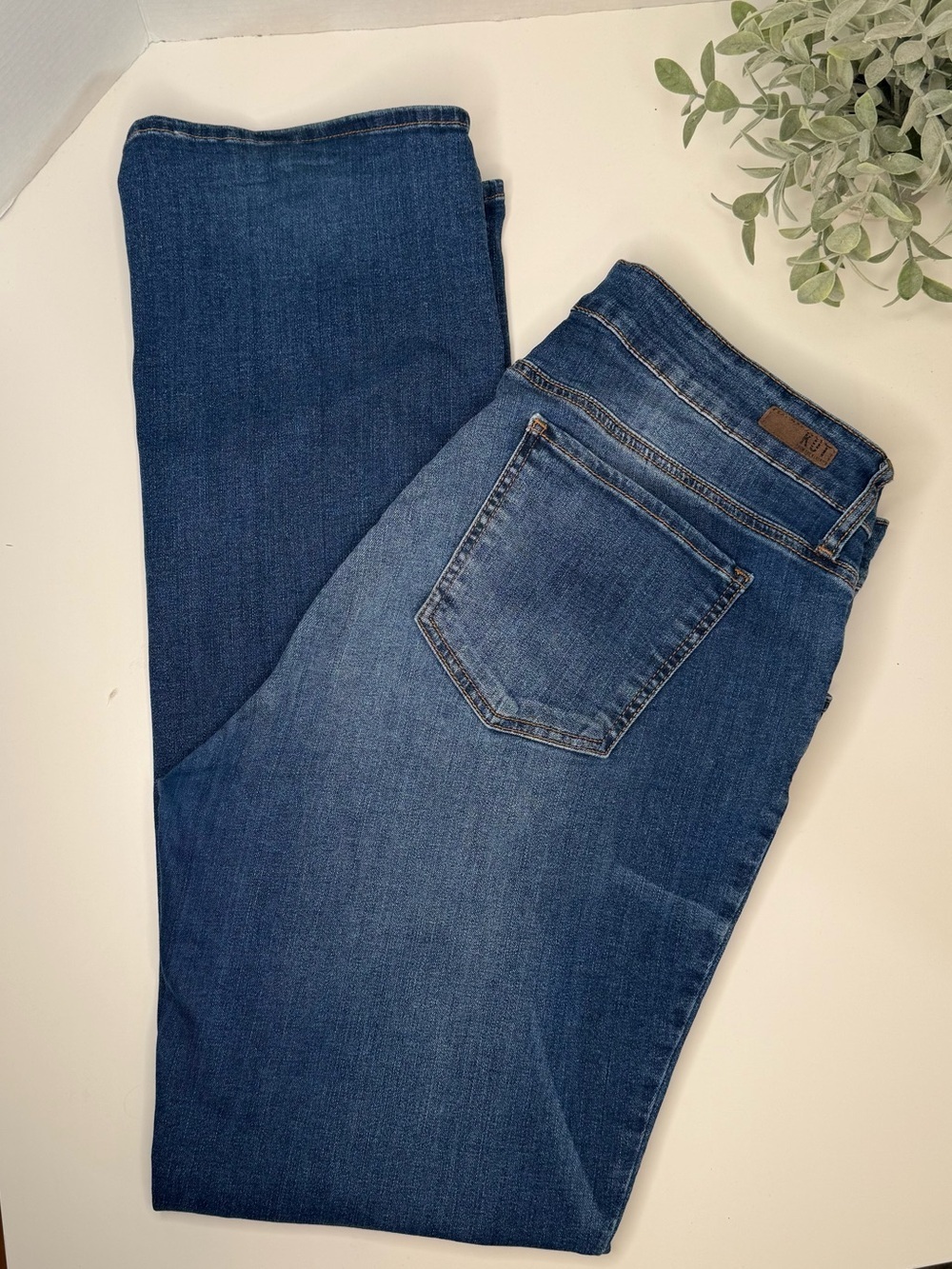 Kut from the Kloth Womens Boot Cut Cotton Denim Jeans Medium Blue Wash Size 16W - Picture 2 of 16